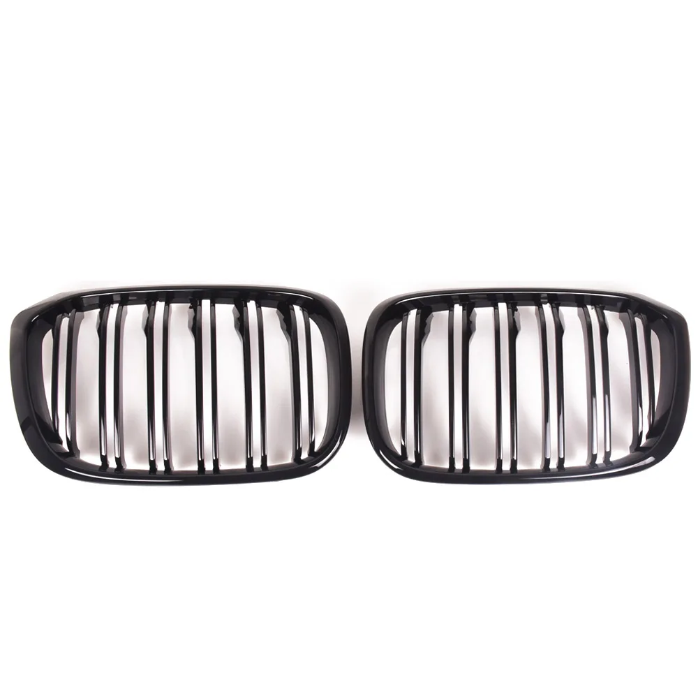 Gloss black Front Kidney Grille Slat Style Grill  For BMW X3 G01 X4 G02 For BMW X3 25i 28i For BMW X4 25i 30i