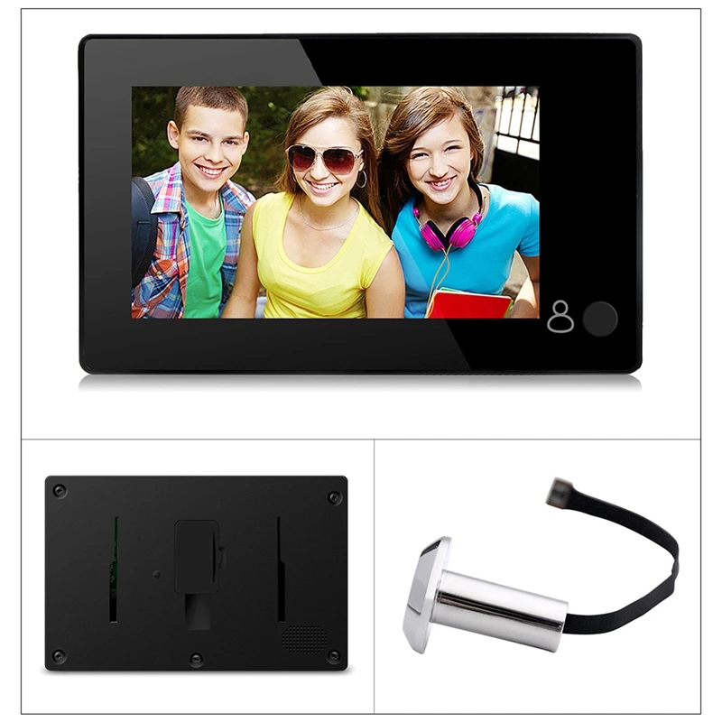 4.3Inch HD Cửa Nhìn Trộm Màu Góc Rộng 145 Độ Kỹ Thuật Số Thông Minh Chuông Cửa Màn Hình Màu TFT Cửa Mắt Camera An Ninh Tại Nhà Máy