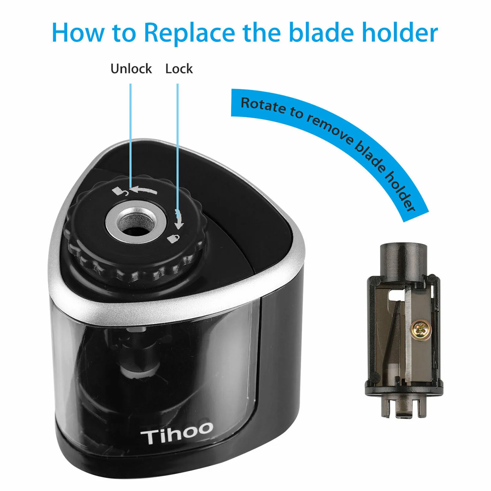 Автоматическая электрическая точилка для карандашей с сенсорным выключателем для дома офиса школы класса