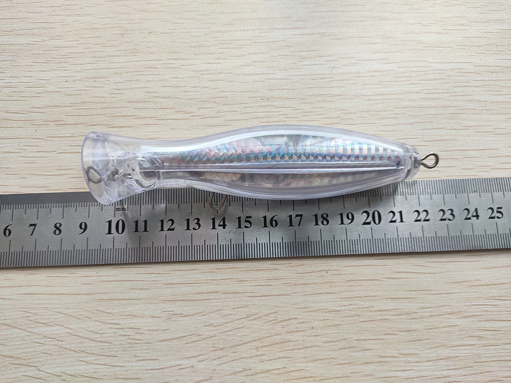

5pcs Unpainted Fishing Lure Body Popperbaits Hardbaits Fishing Wobbler Artificial baits 128mm 37.5g Blank lures STH04