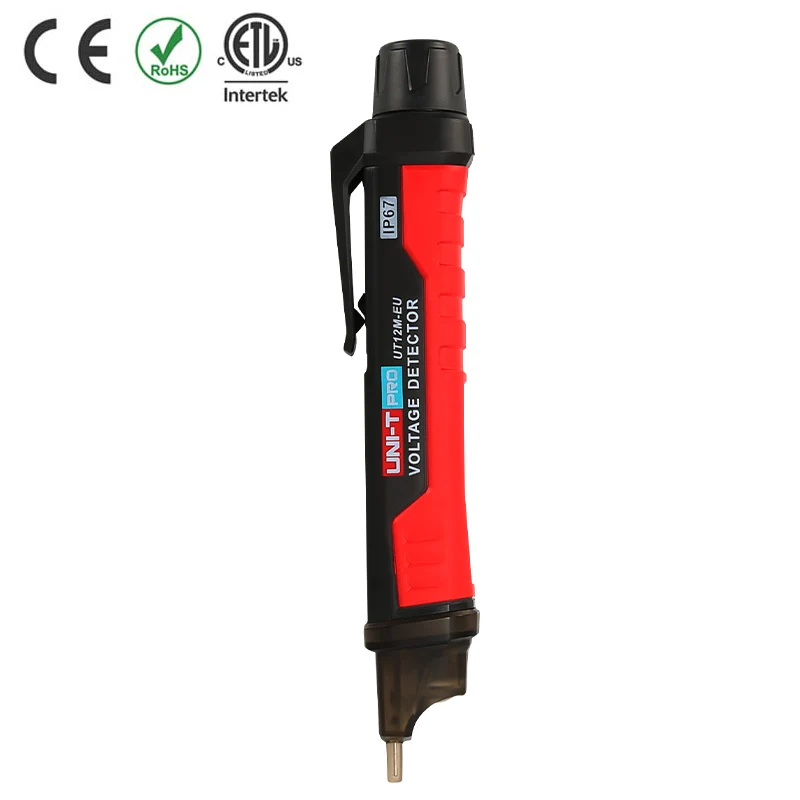 UNI-T UT12E/UT12M Non-contact test pencil 24 -1000V AC Voltage Detectors Volt Current Test Pen/IP67 protection/ LED indication