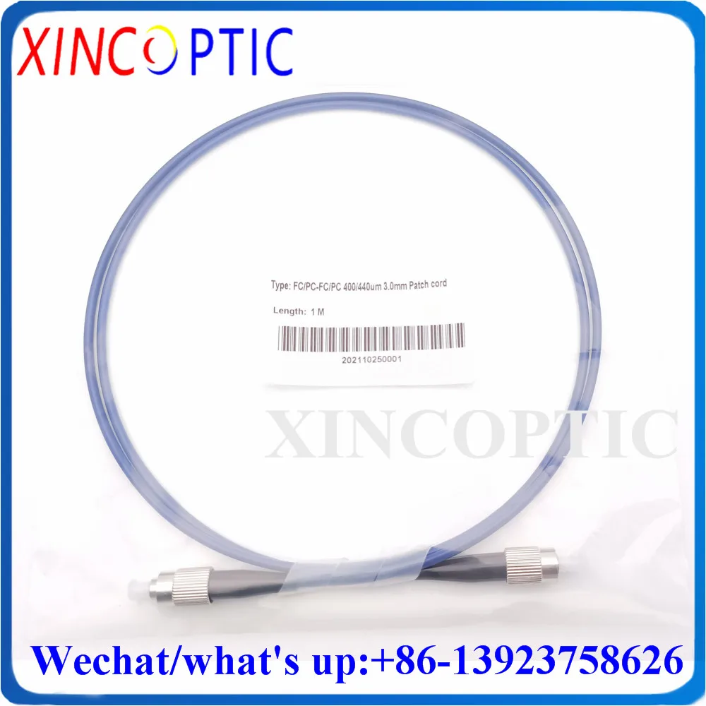 

FC-FCUPC Silica Ceramic Ferrule MM Simplex 400um,400-2500nm,0.22NA),1/2/3/5M,3.0mm Armored Blue Fiber Optic Patch Cord Cable