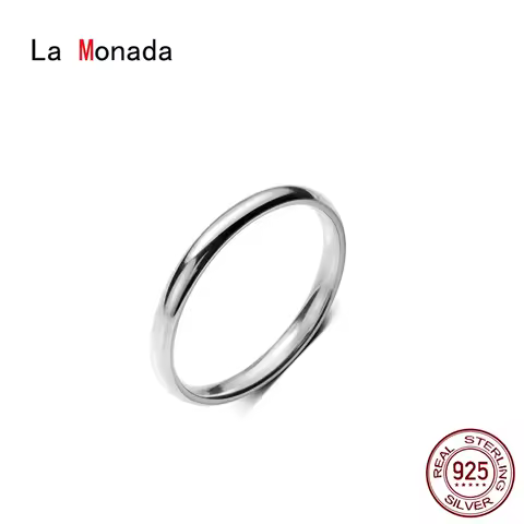 La Monada 40-50mm Women Ring 925 Sterling Silver Female Rings For Women 925 Silver Finger Fine Jewerly Rings Woman Wedding Wish