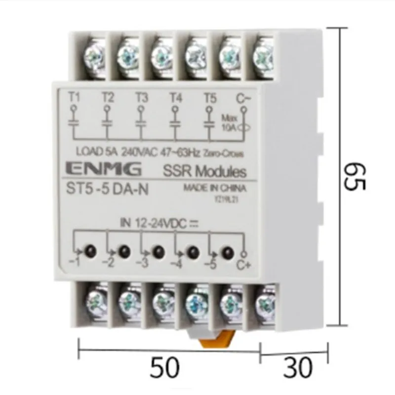 Light Isolated Solid State Relay SSR Module ST5P-5D-N ST5P-5DD ST5P-5DA-N Contactless Solid State Relay Module 8 Route 12V24V5A