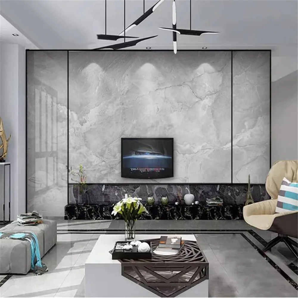 Milofi custom wall wallpaper mural gray marble pattern background wall
