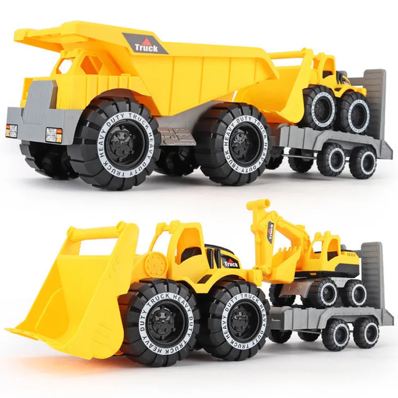 Classic Baby Simulation Engineering Car Toy Excavator Bulldozer Model Tractor Toy Dump Truck Model Car Toy Mini for Kid Boy Gift