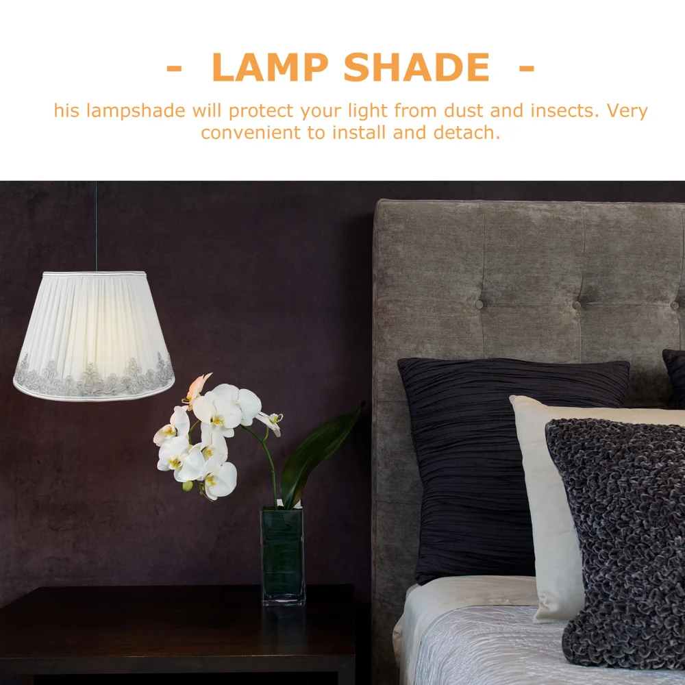 Holder Shades Chandelier Light Drum Desktop Medium Cloth Bedside Lampshade Table Light Bulbative Floor Covers Bulb