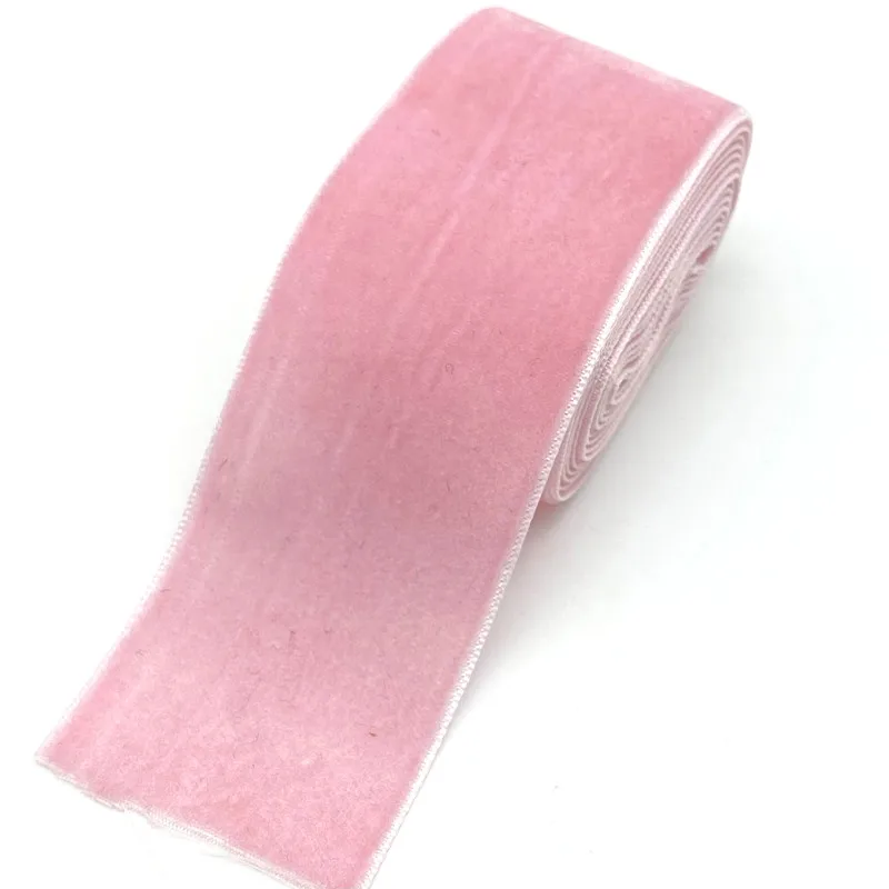 Fita de veludo para embrulhar cabelo e bowknot, decoração de casamento, presente artesanal, DIY, 2 jardas, lote, 40mm