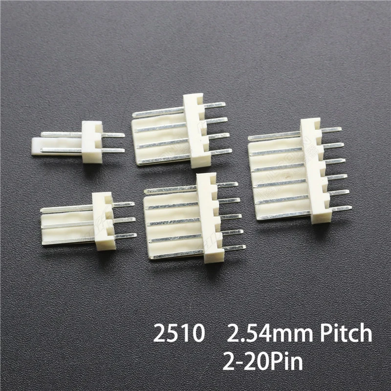 10Pcs 2510 KF2510 Male Wafer Plug Connector 2-10Pin 2.54mm Pitch Straight Angle Connector for Computer Fan