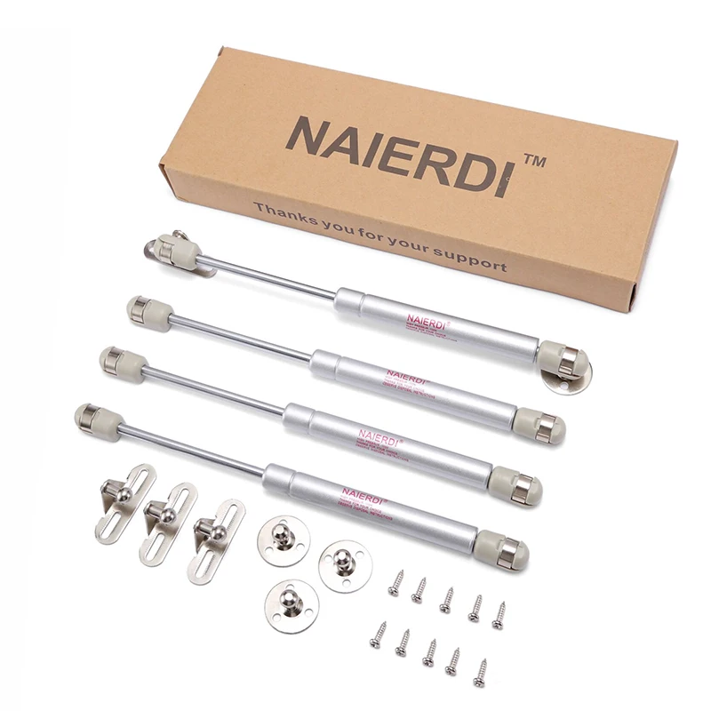 4 PCS NAIERDI Schrank Tür Gas Frühling Scharniere 6-15 KG Küche Schrank Hydraulische Scharnier Strut Deckel Unterstützung Box möbel Hardware