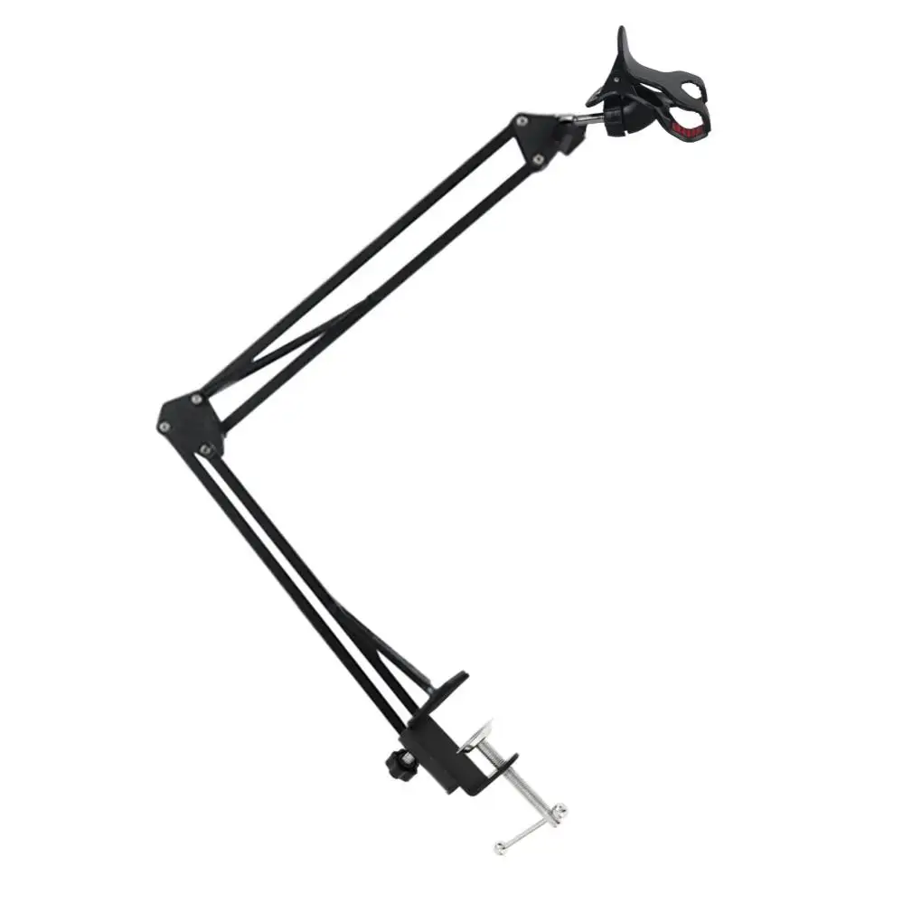Flexível dobrável braços longos suporte do telefone móvel para o telefone inteligente desktop cama suporte do telefone suporte de metal braçadeira clipe suporte