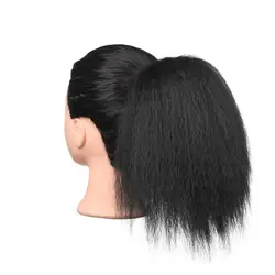 8 ZOLL Afro Verworrene Gerade Haar Brötchen Sensationnel Synthetische Haar Kordelzug Pferdeschwanz Natürliche Dauerwelle Yaki
