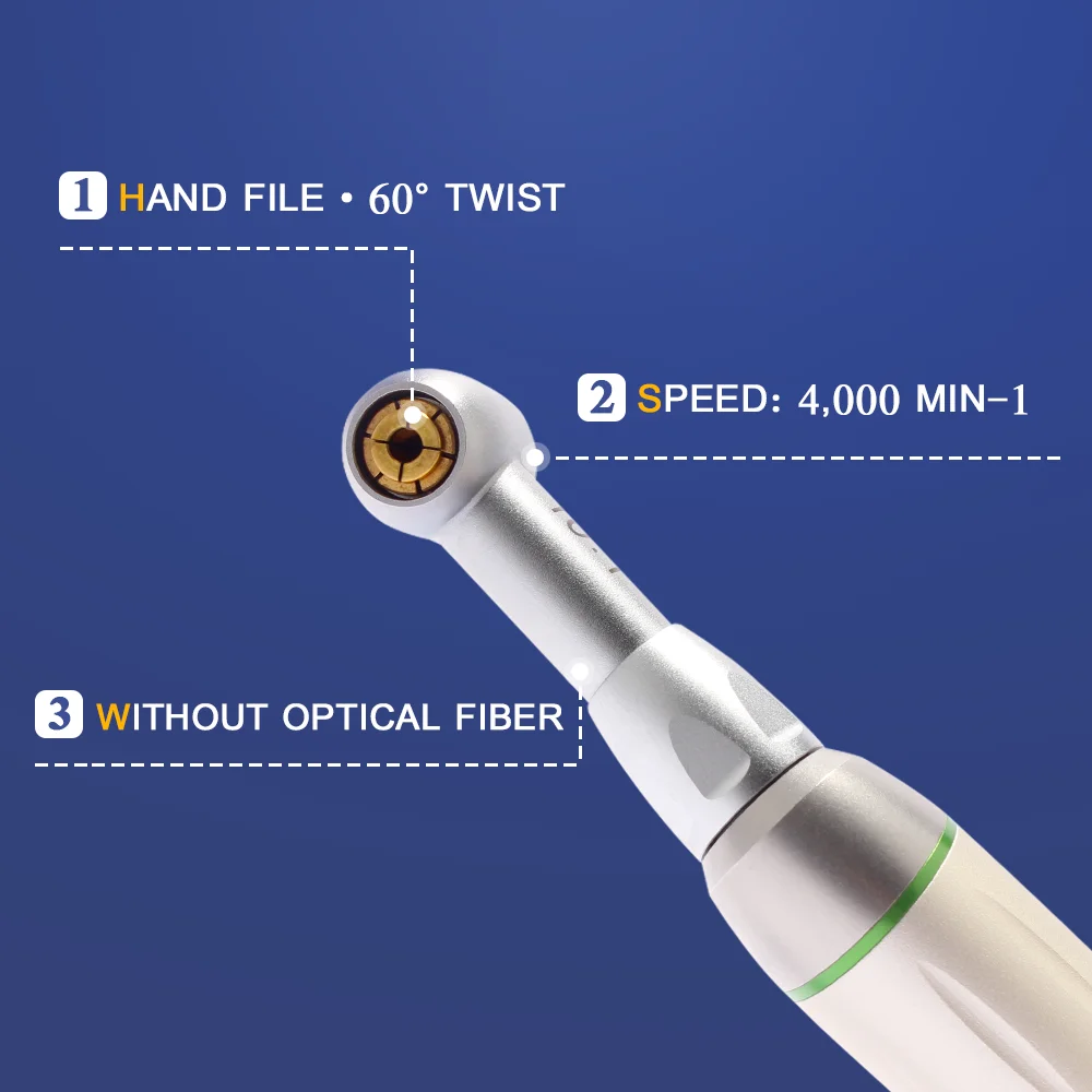 Oral Equipment 60°Twist Reciprocating Hand Files Head 10:1 Contra Angle Handpiece Push Button Chuck For Endodontic