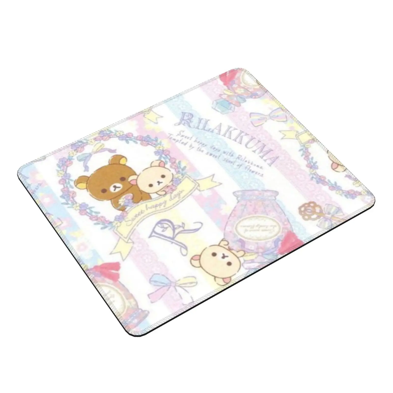 Rilakkuma 18แผ่น DIY พิมพ์ Hakucat Haku หลากสีน่ารักรูปแบบ Rilakkuma ญี่ปุ่นอะนิเมะอะนิเมะหมี T คู่