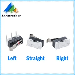 Micro Limit Switch End stop Momentary Push Button Switch 1A 125V AC Mouse Switch 3Pins Long Handle Lever Arc SPDT