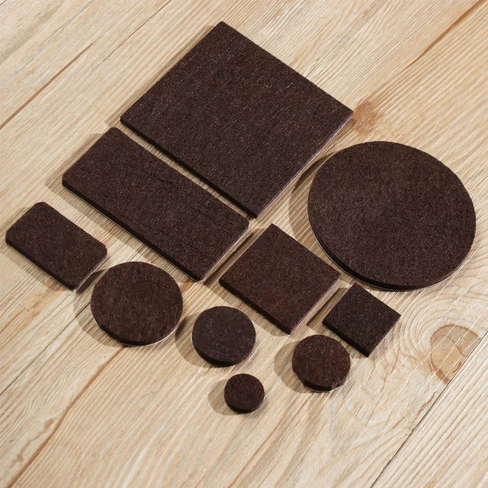 New Furniture Leg Felt Pads Brown Self-Adhesive Anti-slip  Anti Noisy Mat Floor Protector DIY Cutting Table Sofa Chair Fittings image 3