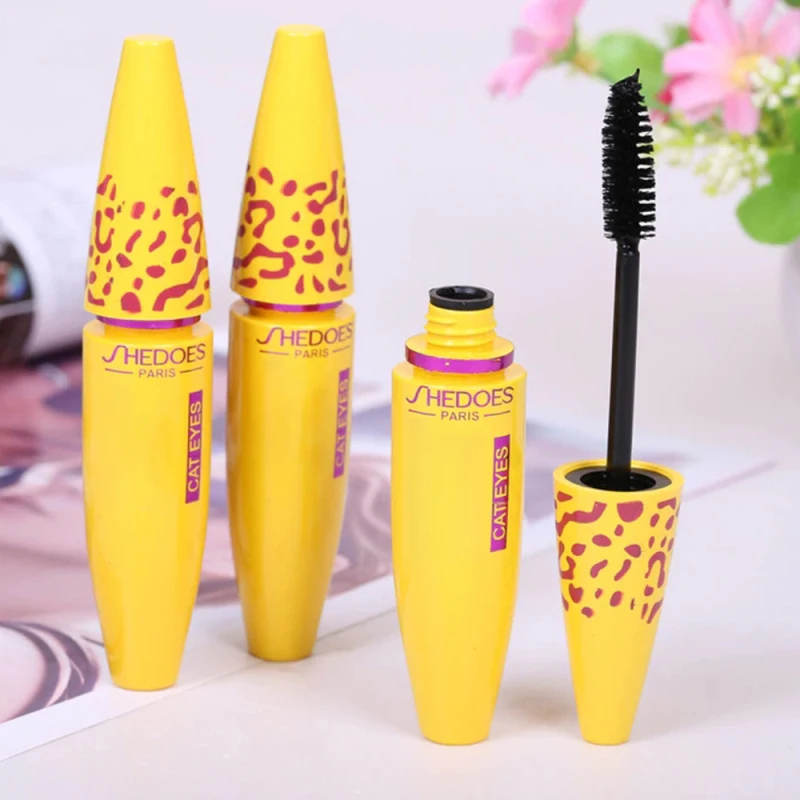 Rímel de ondulação grosso, tubo amarelo, preto, longa duração, à prova d'água, creme de extensão de cílios, maquiagem profissional para os olhos, cosméticos tslm1