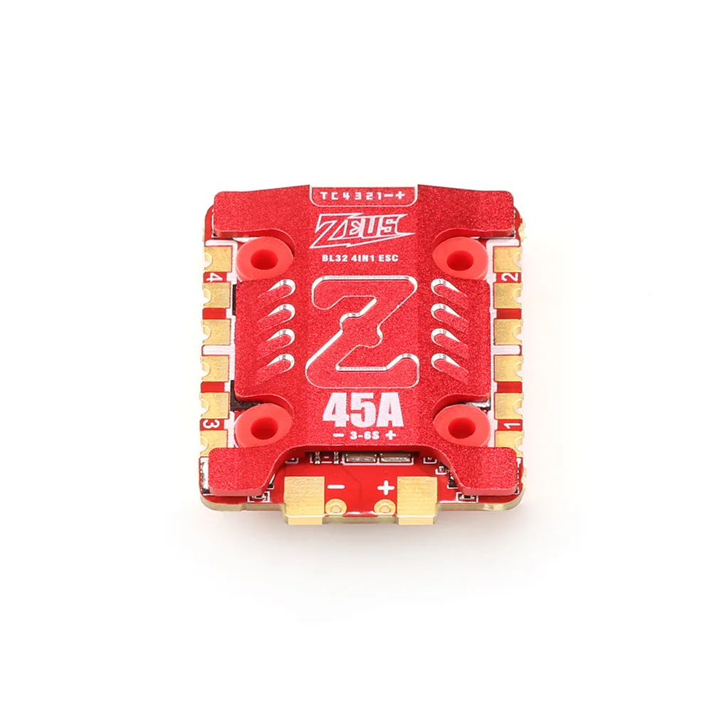 HGLRC Zeus 45A 3-6S BLHELI_32 DSHOT1200 4in1 Brushless ESC 20X20mm for RC Flight Controller Stack FPV Racing Drones DIY Parts