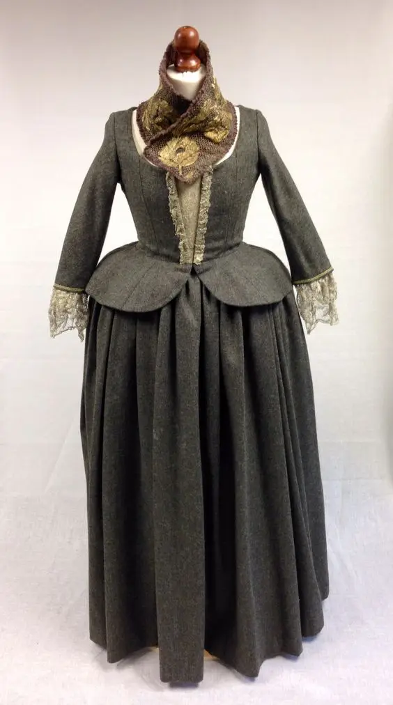 outlander Season 5 Claire Costume Misses Cosplay Costume Dress Suit Medieval Women Dress Gown Outfit