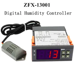 ZFX-13001 Digital Humidity Controller 1% ~ 99% RH Hygrometer Controller 220V 10A Hygrostat Humidistat PU Delay Protection