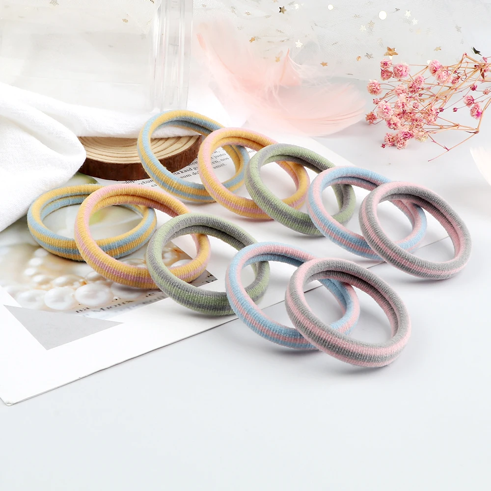 5Pcs Korean Colorful Hair Elastic Band Accessories For Women Girls High Quality Hair Ties Gum Ponytail Holder Hair Styling Tools