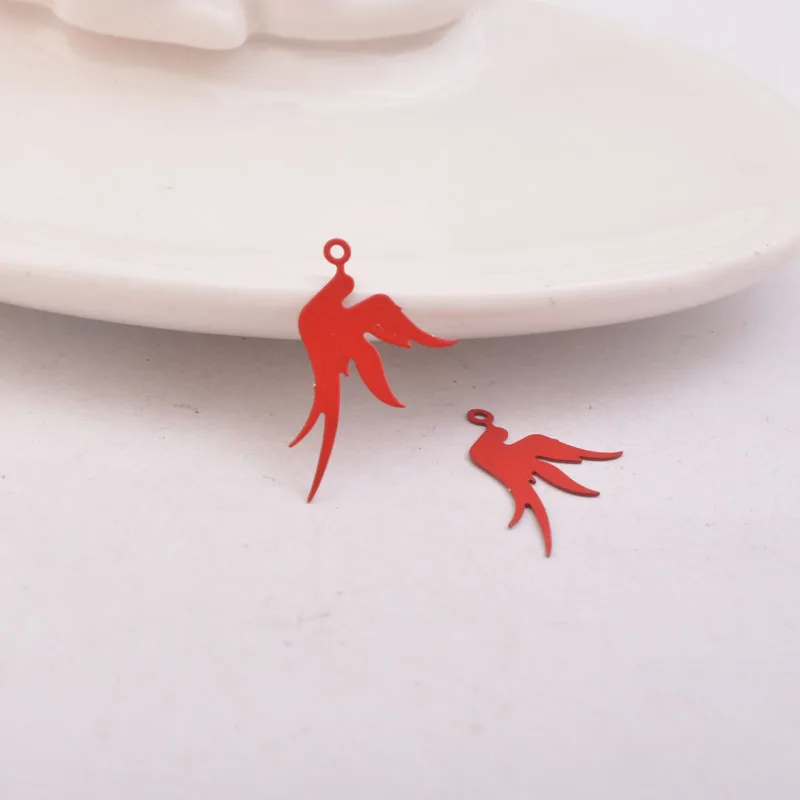 50 Stück AC3412 19*23mm Niedliche Tauben-Anhänger Fliegende Taube Anhänger – Detail 6
