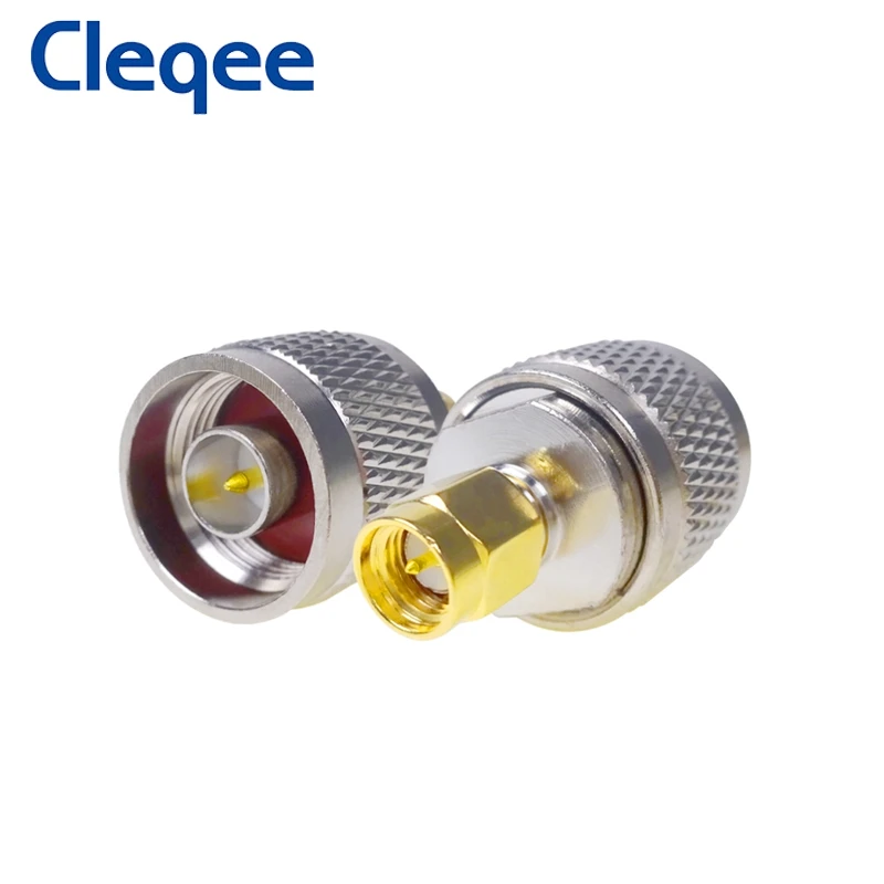 Cleqee 2PCS Hohe Qualität Kupfer RF Coax N stecker auf SMA stecker Koaxial SMA auf N Stecker Adapter
