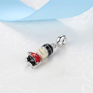 سحر الفضة الإسترليني الأصلي عيار 925 للنساء ، حقيبة الكاميرا ، قلادة حافلة لندن ، الخرز صالح لأساور وقلائد عموم ، مجوهرات أفضل 8 قلادة تجسس مبيعا - رقم 4