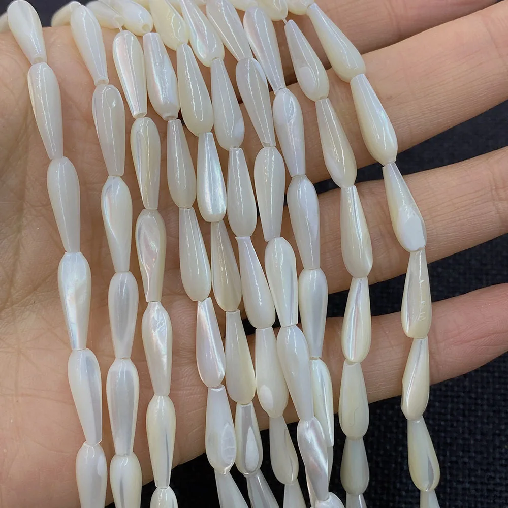 Natural Shell Beads 5x8mm Mother-of-pearl Drop-shaped Beads, Used for Jewelry Making DIY Necklace and Bracelet Accessories