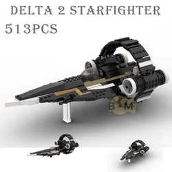 2021 NEW Delta 2 Starfighter model buiding kit block self-locking bricks children's toy holiday birthday gift