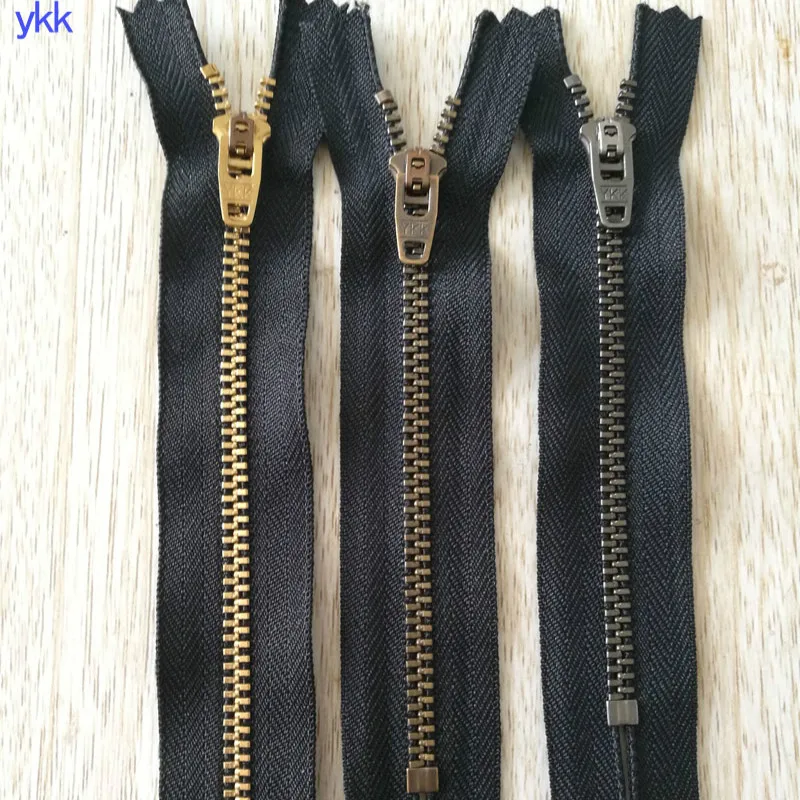 30 pcs/lot Stocked Cheap Metal YKK Zipper 8 to 18cm CLOSE END Denim Jeans Pants Trousers Sewing  Accessories Replacement