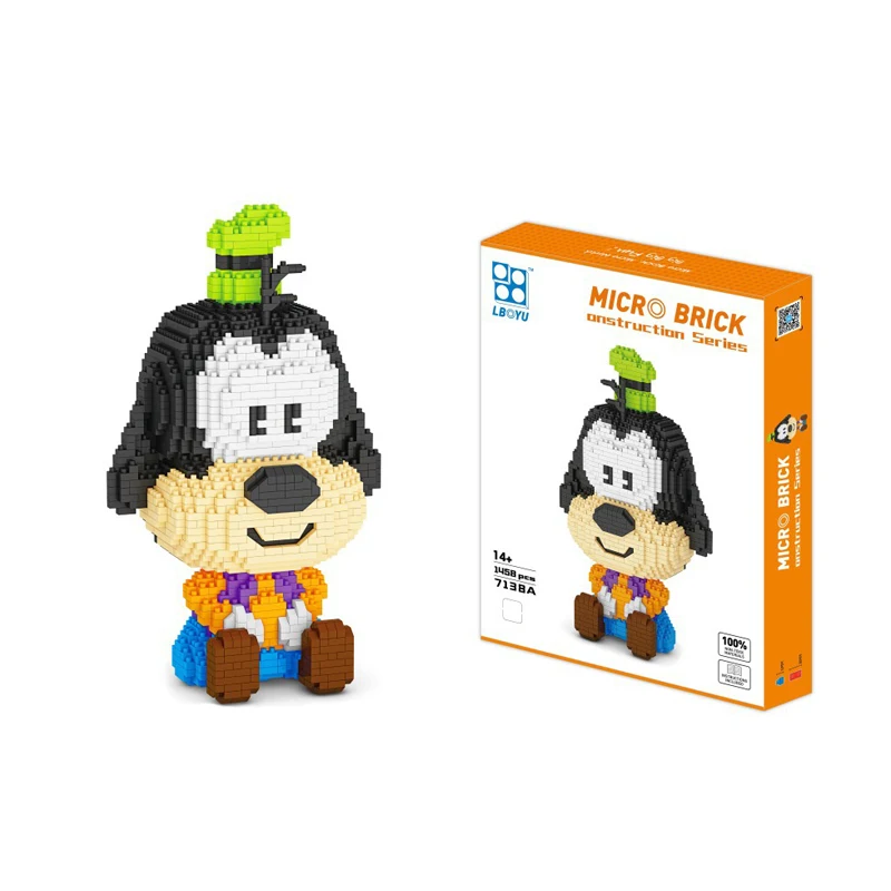 Cartoon Disney Series Micro Building Blocks Mickey Mouse Lion King Simba Timon Pumbaa Eeyore Figures Mini Brick For Block Toys