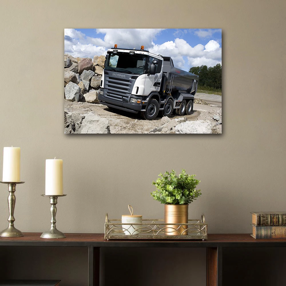 Scania G420 Truck Poster Modern Simple Living Room Decoration Wall Art Canvas Painting With Frame For Hotel Apartment