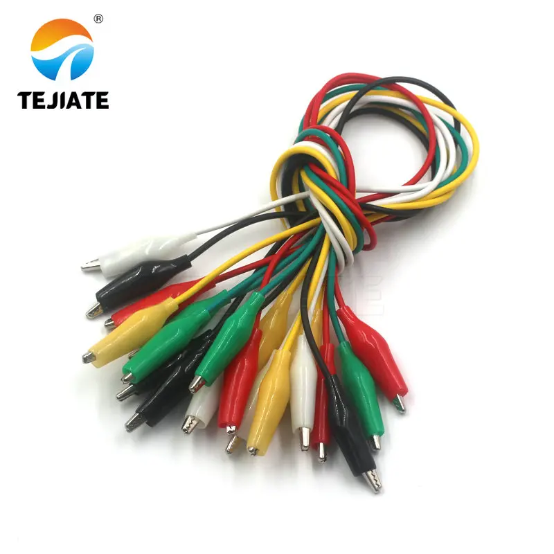 1Lot/10pcs Double Header Alligator Clip Power Test Line Chromatic Wire Small/Medium/Large Experimental Component