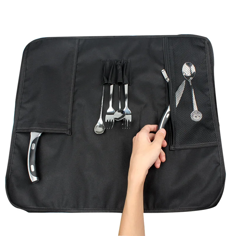 Bolsa de almacenamiento portátil para cuchillos, estuche de transporte de múltiples ranuras, Oxford, utensilios de Chef de Picnic al aire libre, bolsa de bolsillo para cuchillos, herramienta de rollo