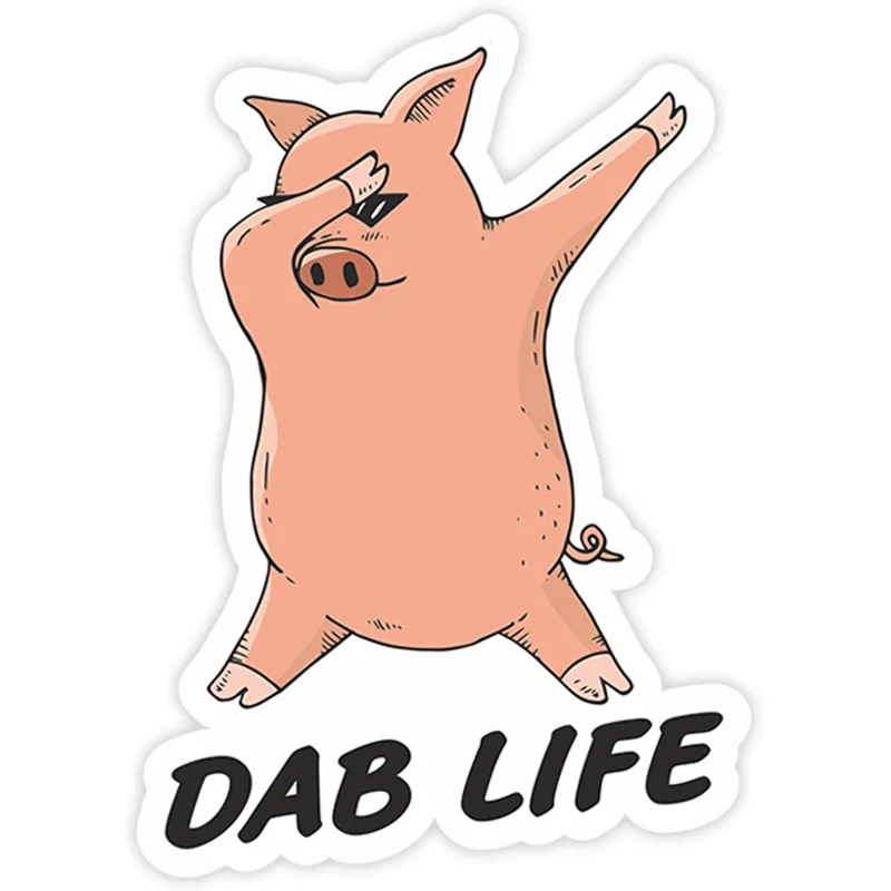 

S40260# Печатный самоклеющийся наклейки на авто Свинья Dab Life водонепроницаемые наклейки на машину стикер этикеты наклейки стайлинга автомобил...