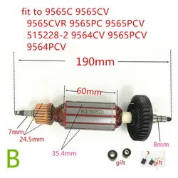 AC220-240V Rotor Anchor Armature Replace for MAKITA 9565C 9565CV 9565CVR 9565PC 9565PCV 515228-2 9564CV 9565PCV 9564PCV