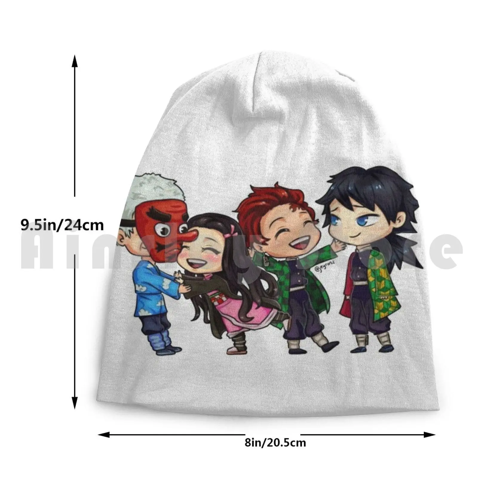 Kimetsu No Yaiba Chibi Version 2 Beanies Knit Hat Hip Hop Kimetsu No Yaiba Demon Tanjiro Nezuko Tomioka image 6