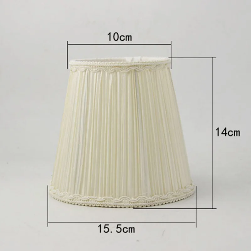 2PCS Ivory White Lace Fabric Lamp Shades,Modern Small Table Lampshade,E14