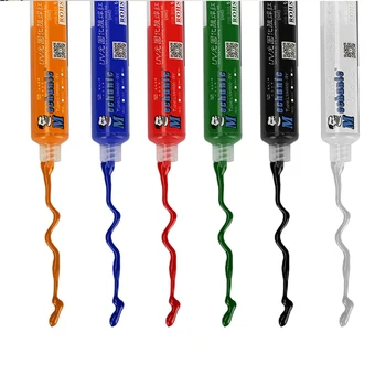 מיכניק uv מכאנית ריפוי הלחמה מסקרה שחור/ירוק bga למנוע מקשת קורוזיבי עבור טלפון נייד pcb לוח