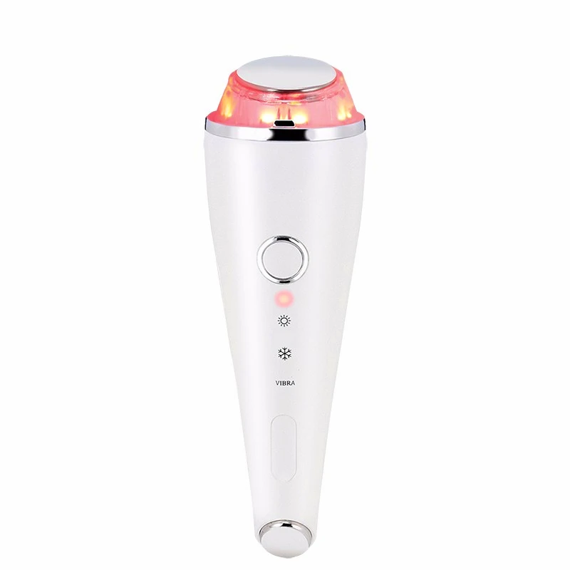 AOKO Facial Warm and cooling hammer LED Photon Beauty Machine Ultrasonic Vibration Facial Massage Eye Skin Care Device Skin tool