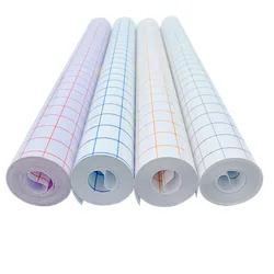 12"x 16FT Mid Tack Adhesive Clear Application Transfer Paper Tape Sign Vinyl 4 Assorted Colors Sticker Cutting Craft Decals DIY