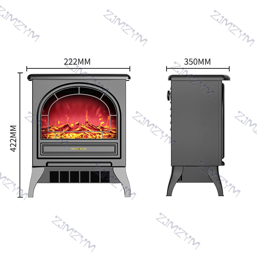 Электрический обогреватель для камина Freestand, 1800 Вт, 3d-симуляция эффекта пламени, дистанционное управление, для дома и офиса, обогреватель, радиатор