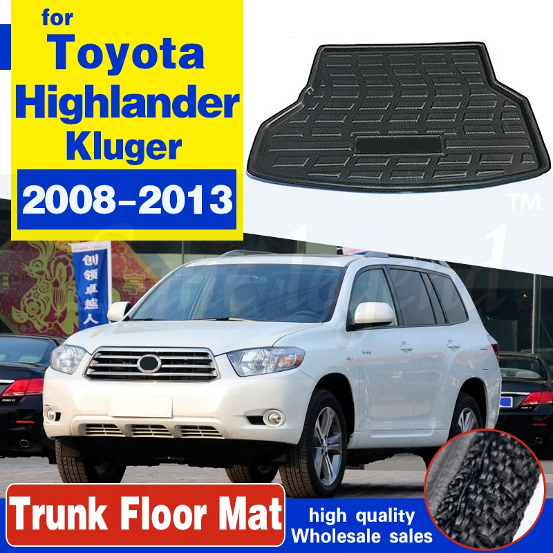 Rear Cargo Mat Trunk Fit For Toyota Highlander Kluger 2008-2013 Tray Boot Liner Floor Carpet Protector Pad 2009 2010 2011 2012