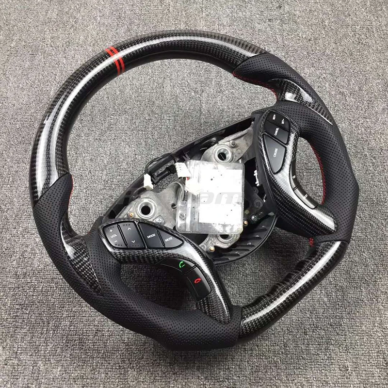 High Quality Carbon Fiber Leather Steering Wheel For Hyundai Verna Solaris Elantra Santana With Factory Price