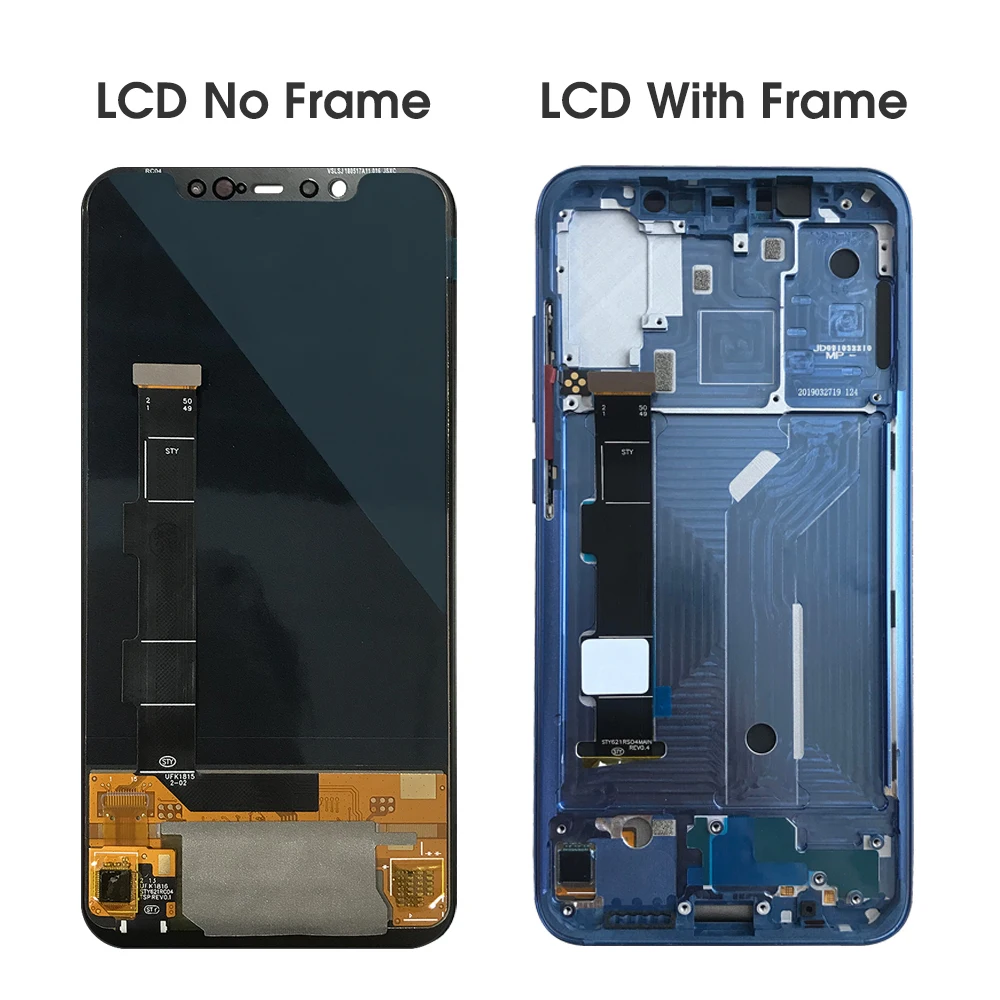 Super AMOLED For Xiaomi Mi 8 LCD Display For Xiaomi Mi8 Touch Screen Digitizer Screen Repair with Frame M1803E1A ScreenReplace