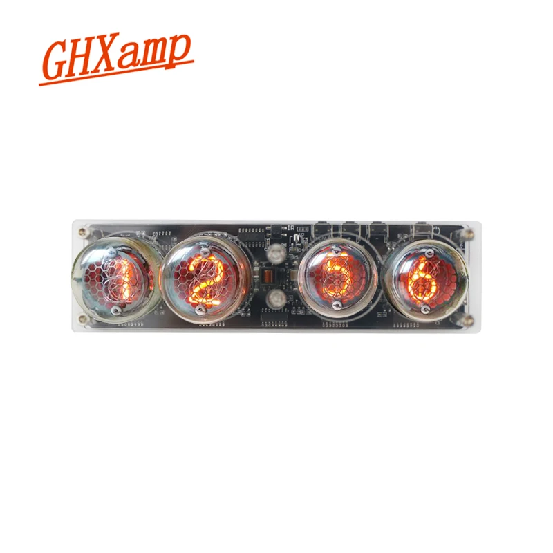 GHXAMP 4 bitów lampy jarzeniowej zegar Nixie QS30-1 SZ3-1 rury zaawansowana wersja pilot zdalnego sterowania LED podświetlenie akcesoria Audio DC5V