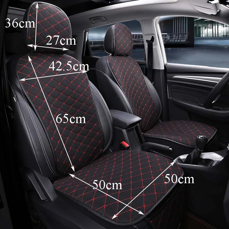 Car Seat Cover Protector Front Rear Back Seat Cushion Pad Mat with Backrest for Auto Automotive Interior Truck Suv or Van