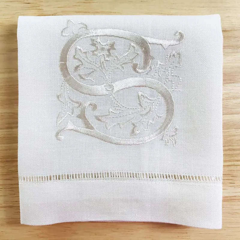 Letters Embroidery  Table Napkin  White Wedding Party Holiday  Decorative  Towel  Rectangular  Hand Towels