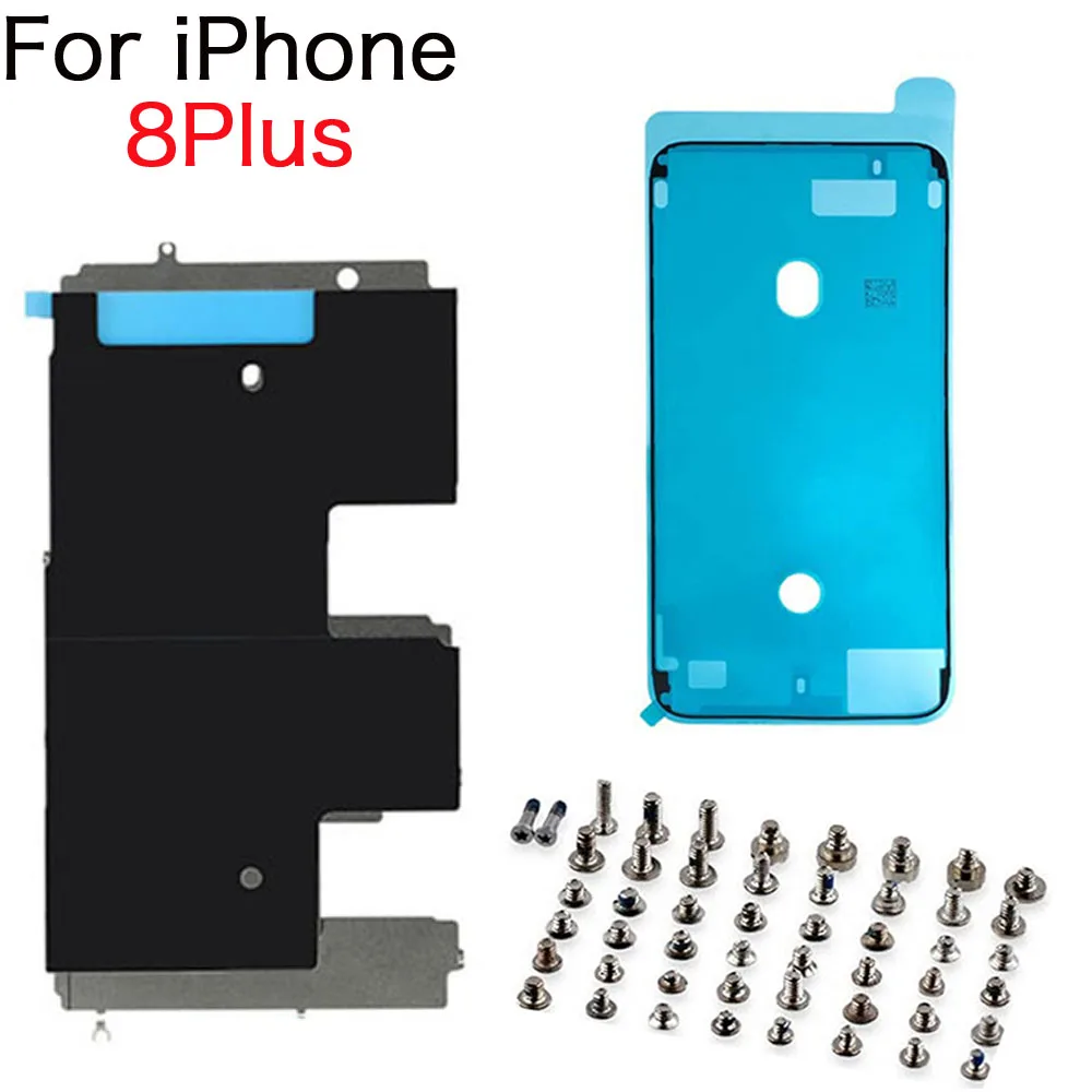 For iPhone 7 7Plus 8G 8 Plus Screen LCD Display Back Metal Plate Shield + Full Set Screws And Waterproof Glue Replacement Part